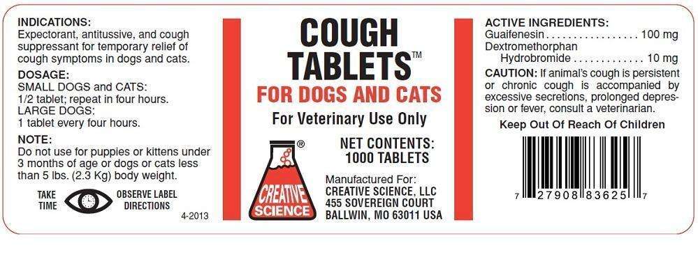 Cough Tabs For Dogs and Cats